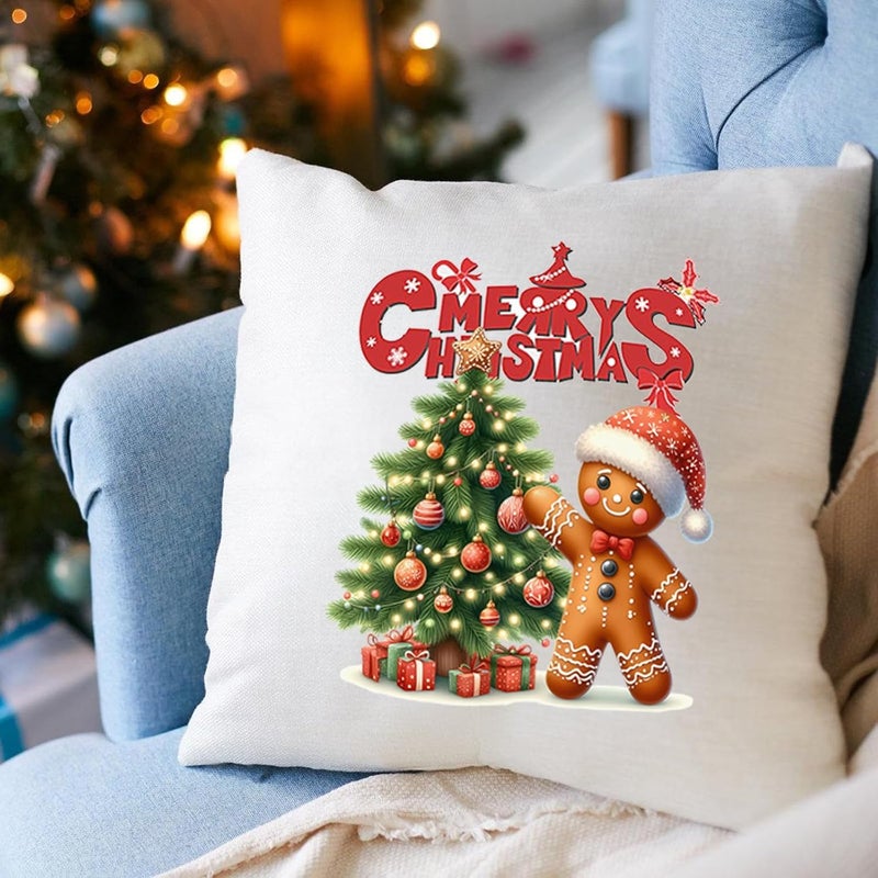 SUMELAY 12 Sheets Christmas Heat Transfers Vinyl, Gingerbread Iron on Transfers for T-Shirts, Christmas Iron on Decals for Clothes Bag Pillow Covers DIY Decorations - Image 3